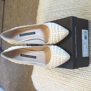 French Connection Suede studded pumps